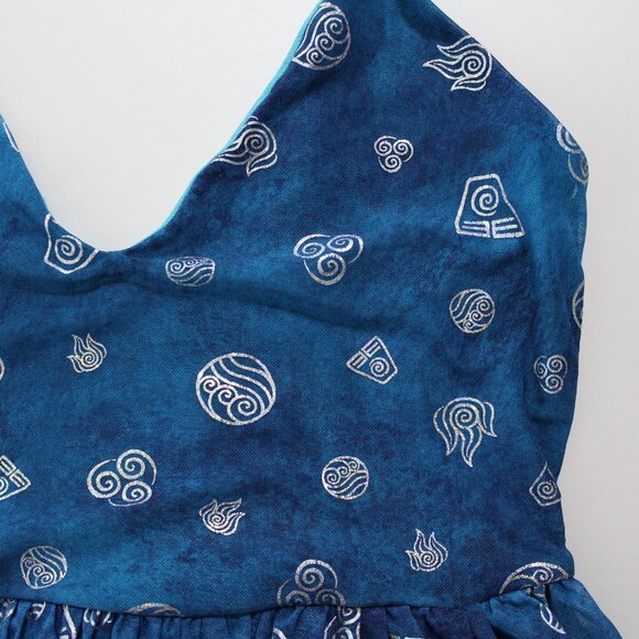 BlackMilk Avatar: The Last Airbender Earth Air Fire Water Sheer Midaxi Dress S - Picture 7 of 13